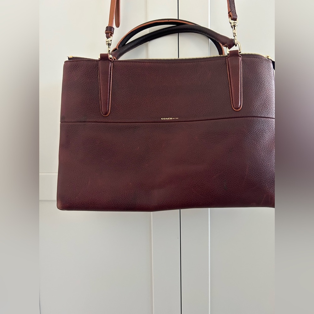 Coach Burgundy Leather Bag